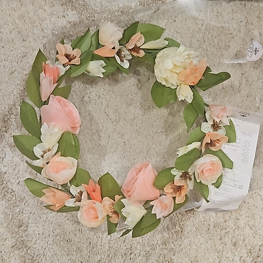 Spring paper floral wreath from Paper Source